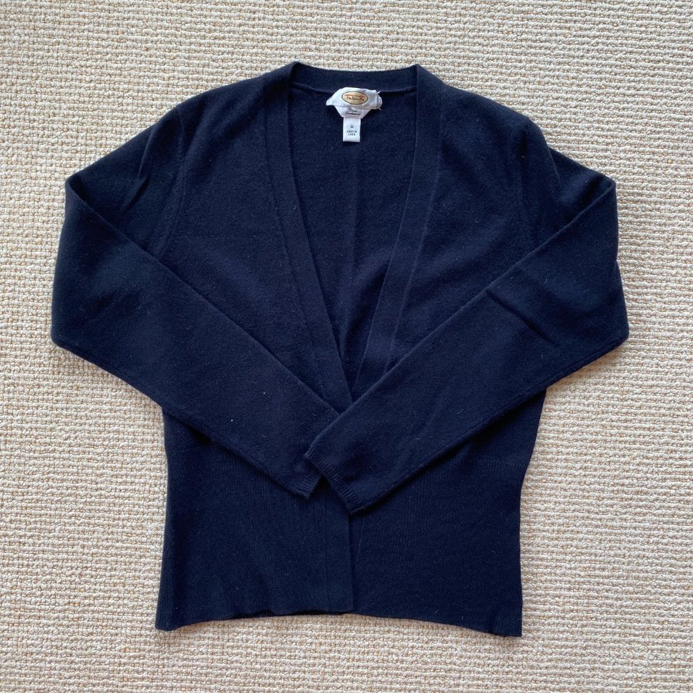 Talbots Pure Cashmere One Button Cardigan.